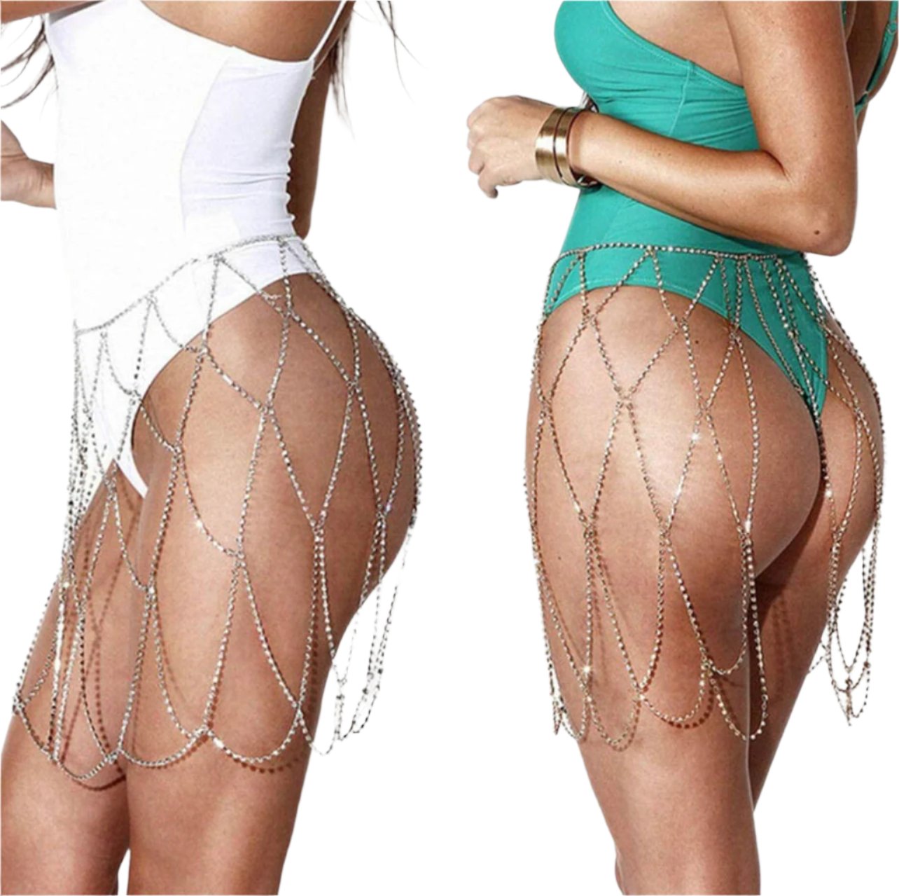 Waist Chain Swimsuit Coverup