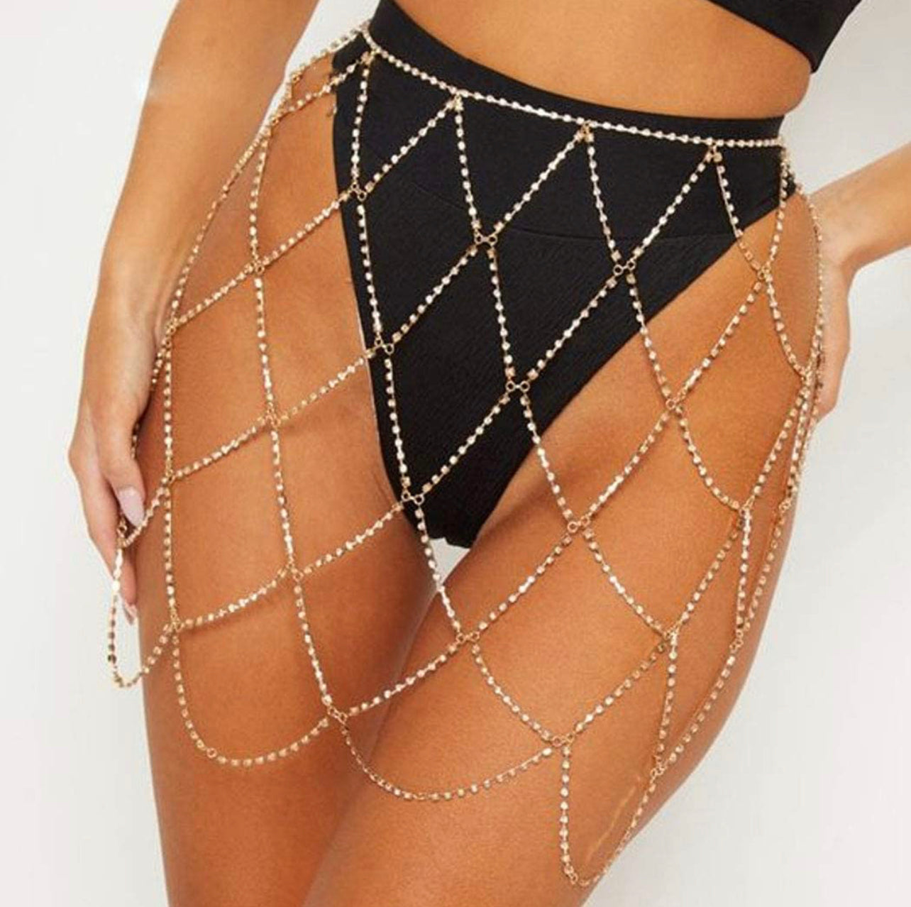 Waist Chain Swimsuit Coverup