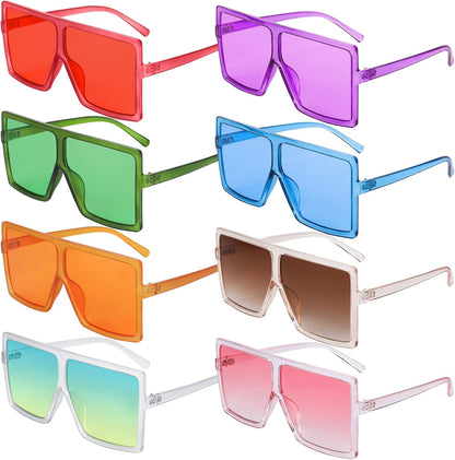 Oversized Square Sunglasses Big Women Sunglasses Retro Flat Top Fashion Shades Sunglasses