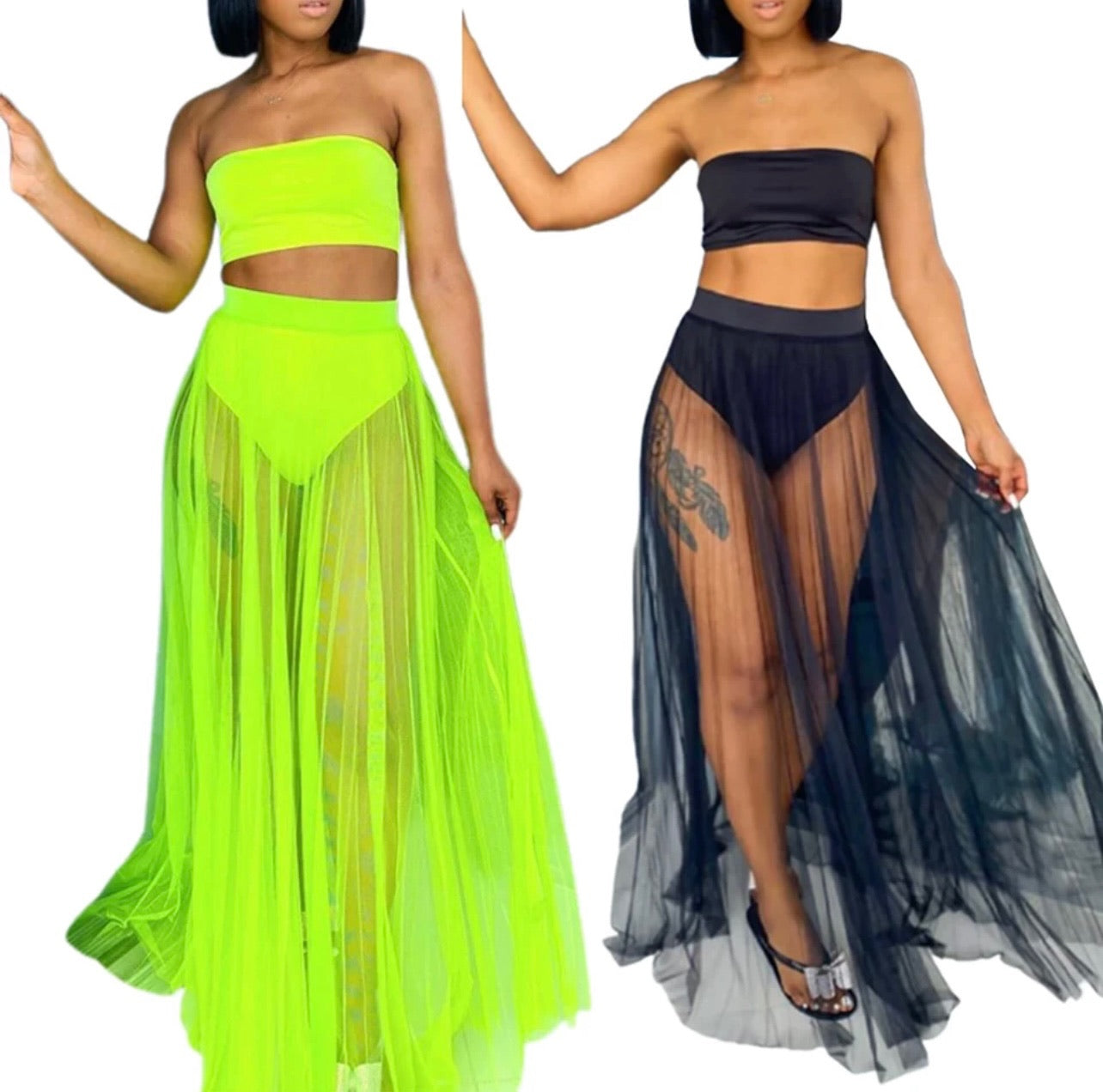 Boss Babe Bandeau 3 Piece Swimsuit and Cover up Set